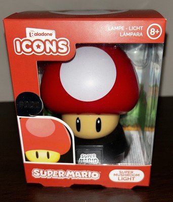 Super Mario Bros Toad Mushroom Light 3D Night Light Lamp Toy Paladone Works