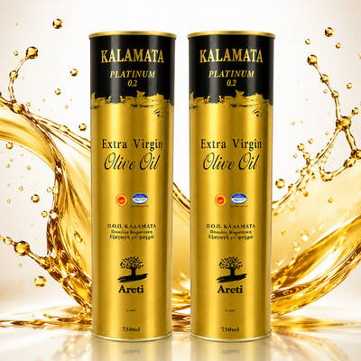 2x Kalamata Extra Virgin Olive Oil, Cold-Pressed, 0.2% Fat, Greece, Cooking...