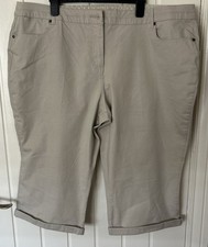 Womens Maine New England Beige Cropped Chino Trousers Size 20