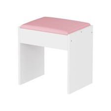 Modern Dressing Table Stool Makeup Chair Piano Stool Girls Bedroom White/Pink UK