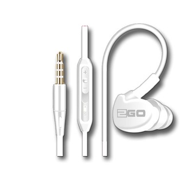 2GO In-Ear Sport-Headset Active 1'' Kabelgebunden, Weiss