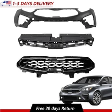 For 2019-2021 Kia Forte Sedan 3PCS Front Bumper Cover Grille & Radiator Sight
