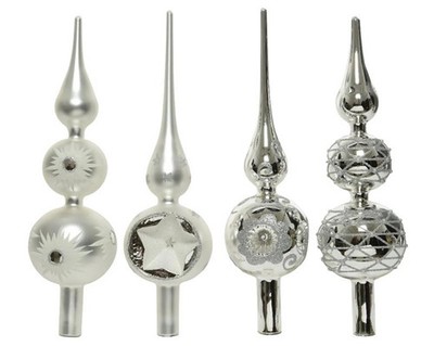 Decoris Peak Glas Silber 31cm