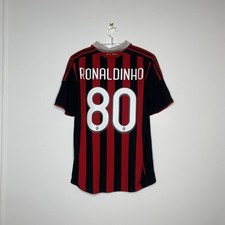 Maillot de Football Milan AC RONALDINHO 2009 2010 maglia psg camiseta shirts q