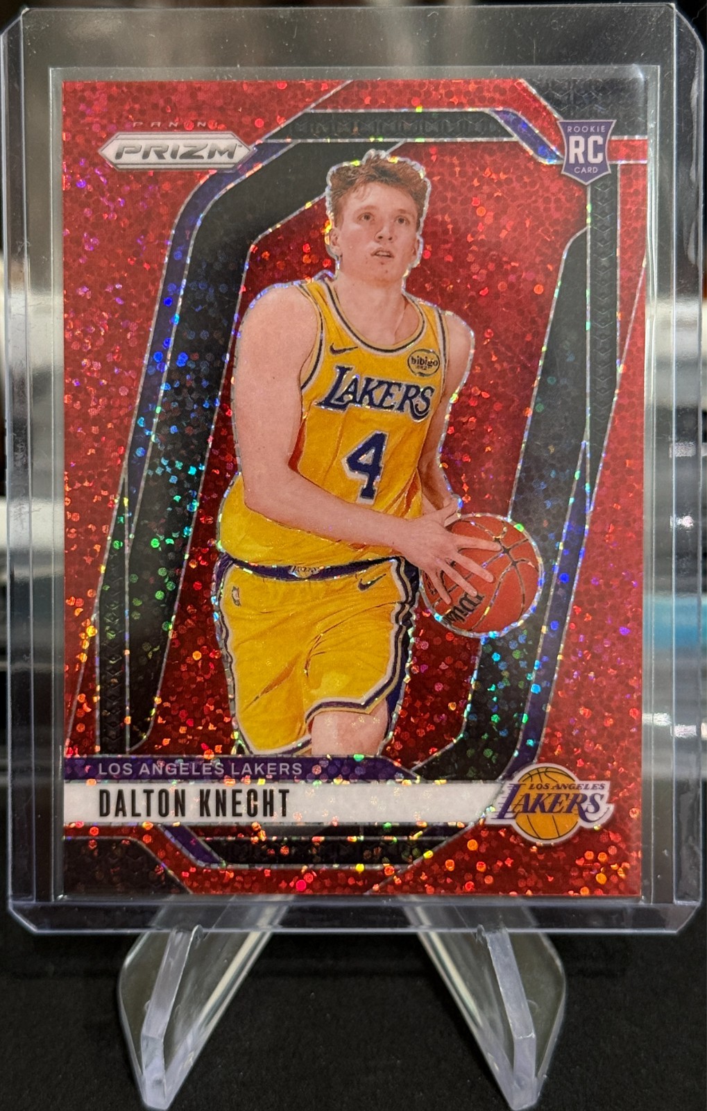 2024-25 Panini Prizm Dalton Knecht #238 RC Rookie Red Sparkle SP