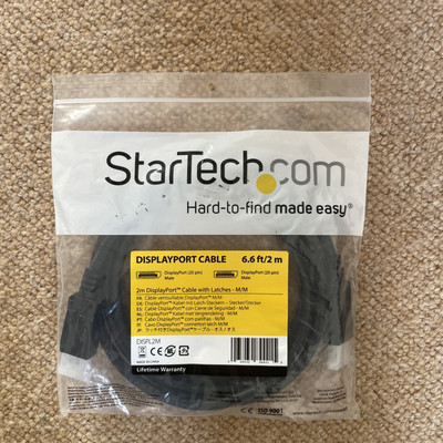 StarTech Display Port Kabel mit Verriegelungen 2m Stecker auf Stecker