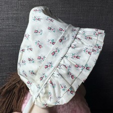 Vintage Baby/ Doll Summer Floral Bonnet Domican Republic White