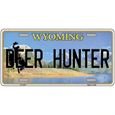 Deer Hunter Wyoming Metal Sign