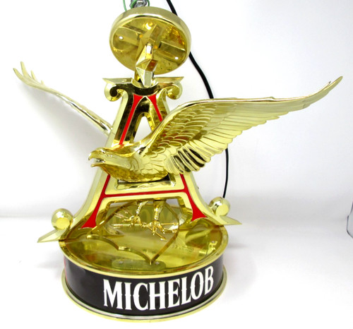 Vintage Michelob Beer Eagle Light Hanging Bar Lamp Lighted