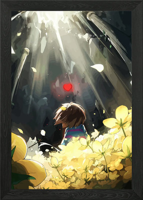 Undertale Frisk gerahmtes Wandbild Poster Leinwanddruck Bild