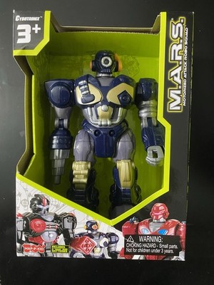 HAP-P-KID Cybotronix M.A.R.S. Motorized Walking Robot Toy, Light-Up Eyes