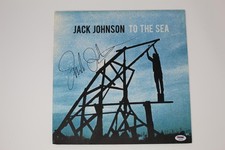 JACK JOHNSON SIGNED AUTOGRAPH ALBUM VINYL RECORD - ROCK GUITAR, TO THE SEA PSA