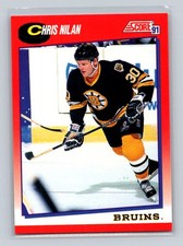 1991-92 Score Canadian Bilingual #197 Chris Nilan Boston Bruins