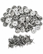 50 Pairs Butterfly Clutch Pins Backs - Silver Butterfly Clasp, Anti-Lost Lock...