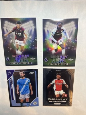 Topps/Panini Premier League 2024-25 4-Card Lot: Silva, Fernandes +2 RC