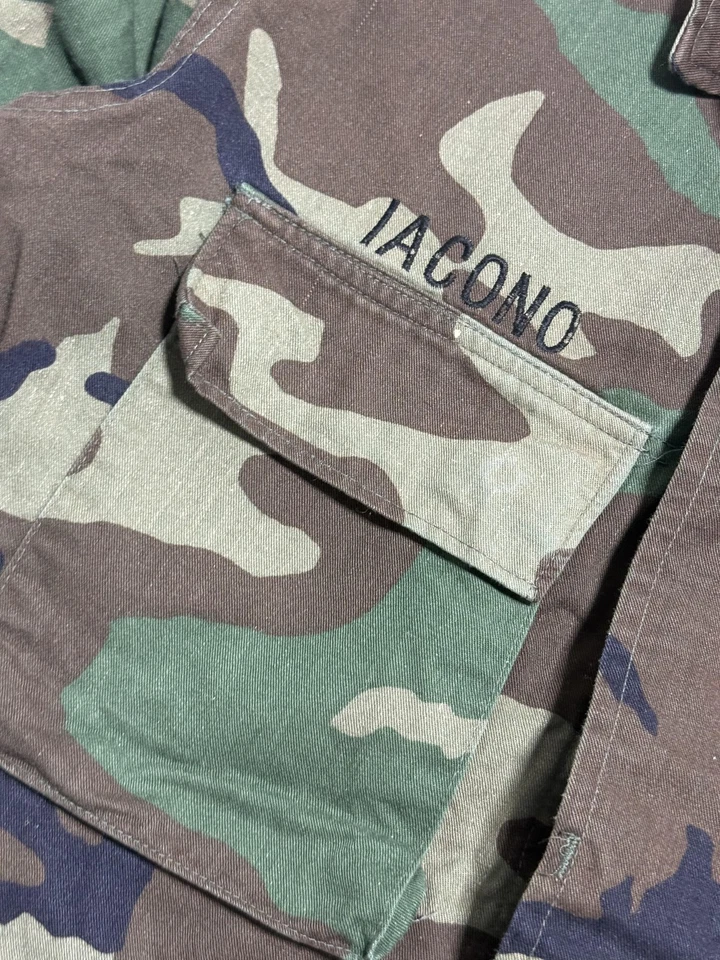 US Army BDU Jacket Mens Medium Regular Woodland Camo Combat Coat Field Patch - Image 4 of 4