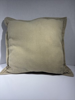 RALPH LAUREN HOME 20 X 20 SQUARE THROW PILLOW  WEAVE CREAM/TAN
