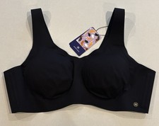 Honeylove V Neck Bra Wireless Womens Black Style LWBR0101 Size 2X