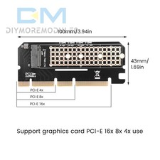 Lot NVME M Key M.2 SSD To PCI-E PCI PCs 16x, 8x, 4x, 1x Adapter Expansion Cards