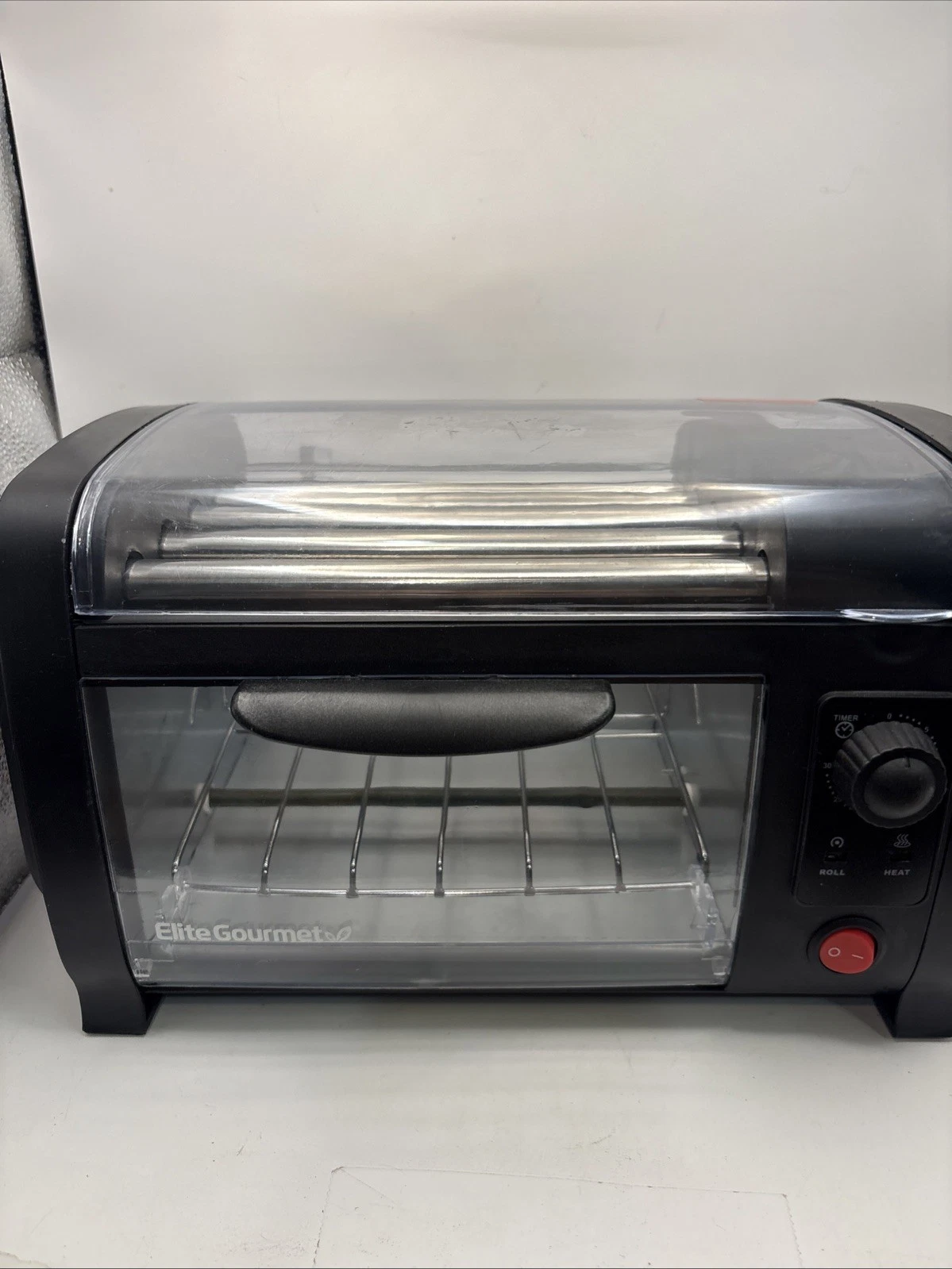 Elite Gourmet Hot Dog Roller & Toaster Oven EHD-051B Bun Warmer Machine TESTED