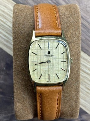 Vintage Universal Geneve Cushion Tank Linen Dial Cal 1-42 Manual Watch - Runs