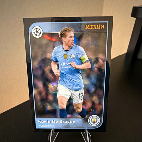 Topps 2024-25 Merlin UEFA Club Competitions Kevin De Bruyne #14 Black 02/10