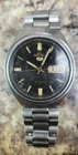 Vintage Seiko 5 Automatic || Black Dial || Men's Vintage Watch FOR PARTS/REPAIR