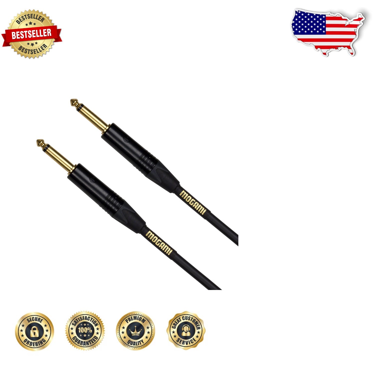 High-Definition 10ft Instrument Cable UV Resistant Pro Audio