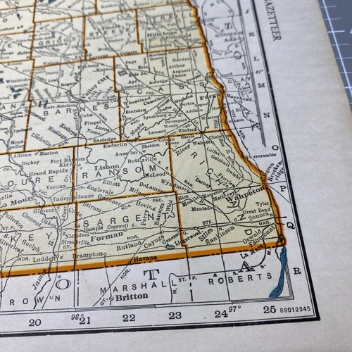 1940's North Dakota atlas Map Vintage before end of WW2 - Picture 15 of 17