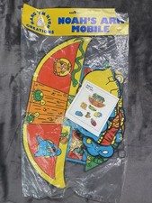 Vintage 80s Noah's Ark Nursery Mobile Colorful Cardstock New Animals