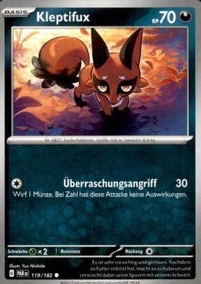 Pokémon Kleptifux Paradox Rift #119 (6547)