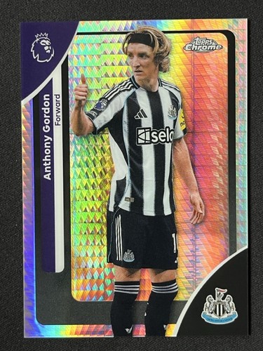 Anthony Gordon 2025-26 Topps Chrome Premier League Prism Refractor Base #144
