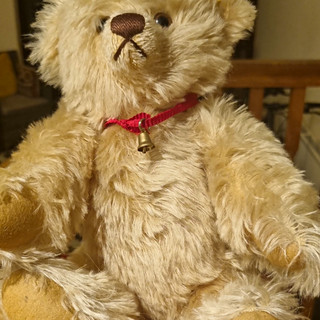 Steiff Mohair Teddy Bear Soft Toy Made in Germany w/ Bell Collar MPN 004391
