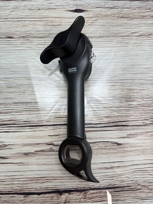 Kuhn Rikon 5-in-1 Auto Safety Master Can Opener For Cans, Bottles, Jars, - Black