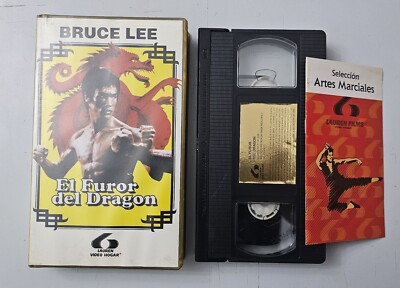 VHS: EL FUROR DEL DRAGON HK 1972 + Libreto 16 Pag. Bruce Lee Kung Fu