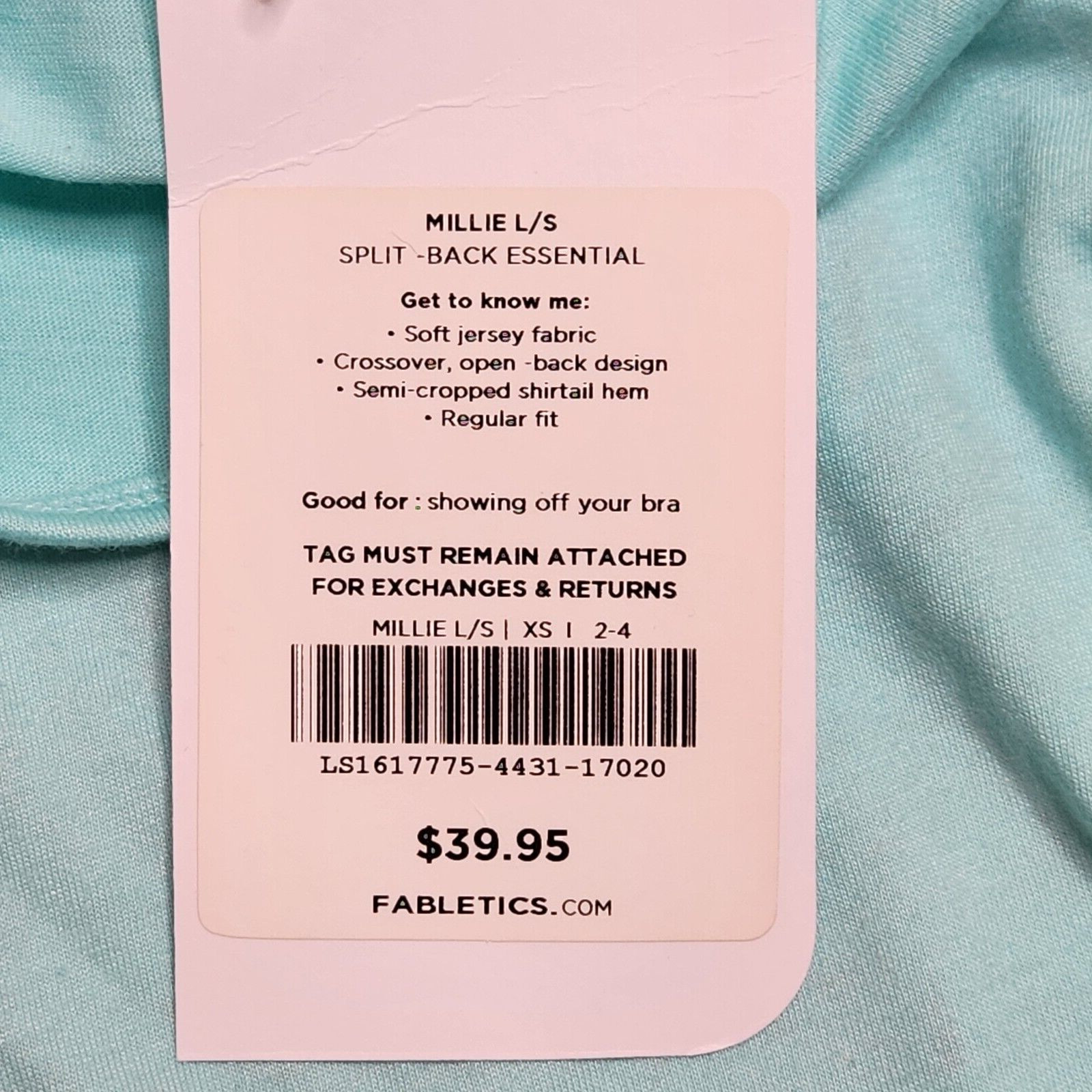 Fabletics Millie Long Sleeve Split Back Jersey To… - image 8