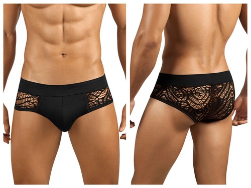Detalle de encaje sensual Calzoncillos-Negro Pequeño – Erótico Ropa  Interior para Hombres | eBay