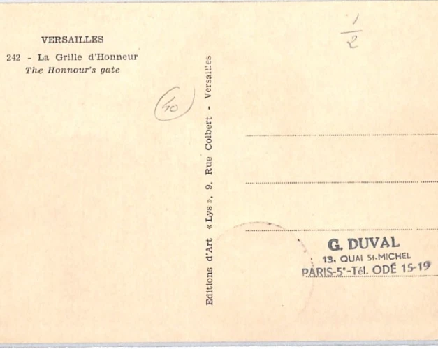 FRANCE FDC MAXI CARD Postcard 1952 *Versailles* GATE First Day {samwells}PX296 - Image 4 of 4