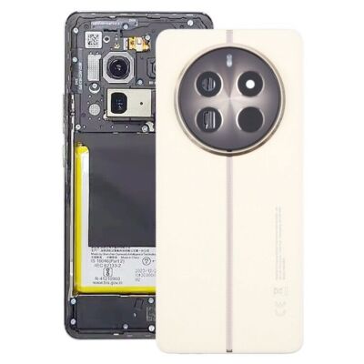 For Realme 12 Pro+ Battery Cover Rear Glass Door Camera Lens (Navigator  Beige)