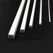 10pcs 5mm x 9.84" ABS Styrene Plastic Square Bar Rods Model Layout