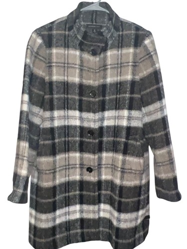 Katherine Kelly Alpaca Wool Blend Plaid Coat Size 12 – Cozy & Chic - Picture 2 of 13