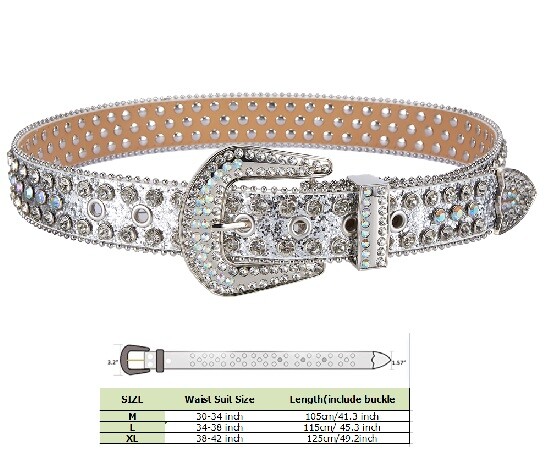 Vintage Elegant Silver Rhinestone Crystal Belt. 42” Vintage Czech crystal rhinestone belt main image 4