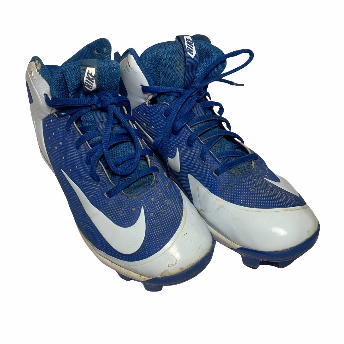 nike huarache baseball cleats blue and white