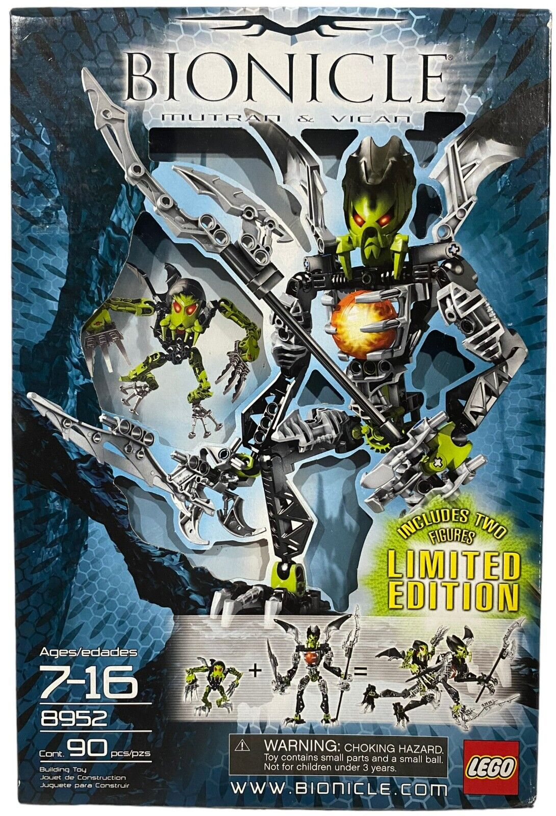 LEGO 8952 Bionicle Limited Edition Mutran & Vican NEW Makuta Figure Set 2008