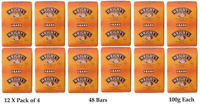 48 X Wrights Coal Tar Soap 100g Bar Traditional Antiseptic All Skin Types