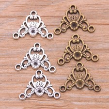 30pcs 14 19mm Alloy Charm Floral Leaf connector ef4413