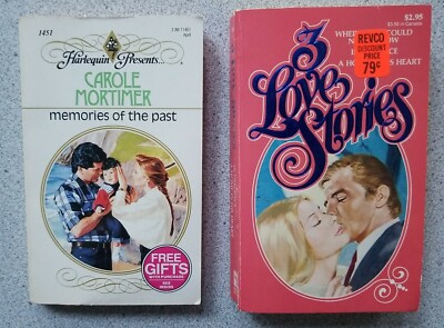MEMORIES OF THE PAST by Mortimer & 3 LOVE STORIES Harlequin Romance 2 book lot