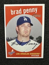 BRAD PENNY #84 2008 Topps Heritage Black Back Variation QTY Los Angeles Dodgers
