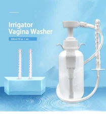 300ml Pump Action Douche Enema Bottle with Nozzle Vaginal Anal Cleaning
