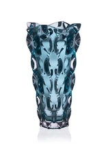 Vase 12 " Crystal Aquamarine Bud Vase Home Decor Bohemia Crystal Flower Vase